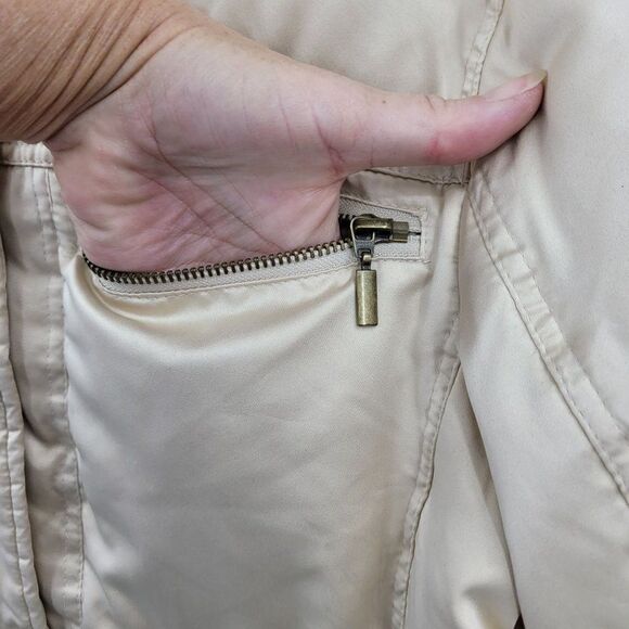 Giacca Gallery Parka Down Puffer Coat M Long Multi Pocket Tan Gorpcore - Picture 8 of 16